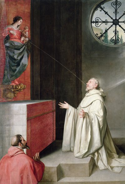 St. Bernardus en de Maagd door Alonso Cano